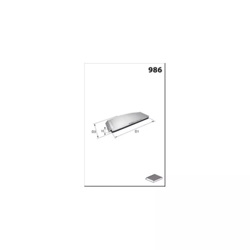 Filtre, air de l'habitacle MECAFILTER ELR7028 - Visuel 1