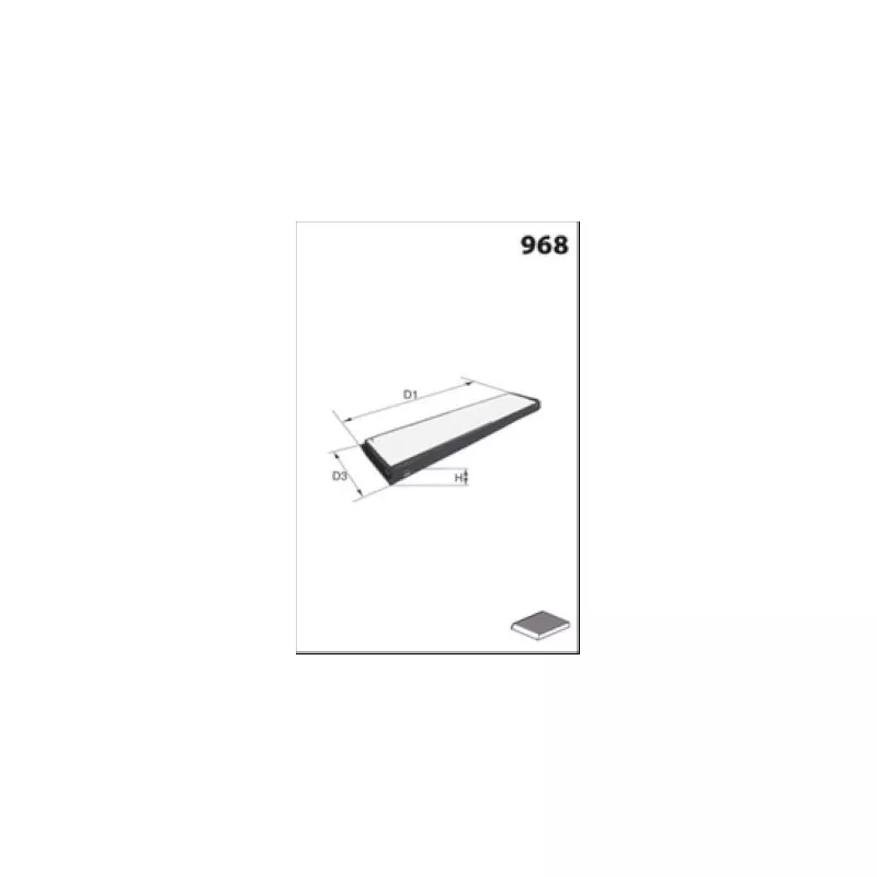 Filtre, air de l'habitacle MECAFILTER ELR7142 - Visuel 1