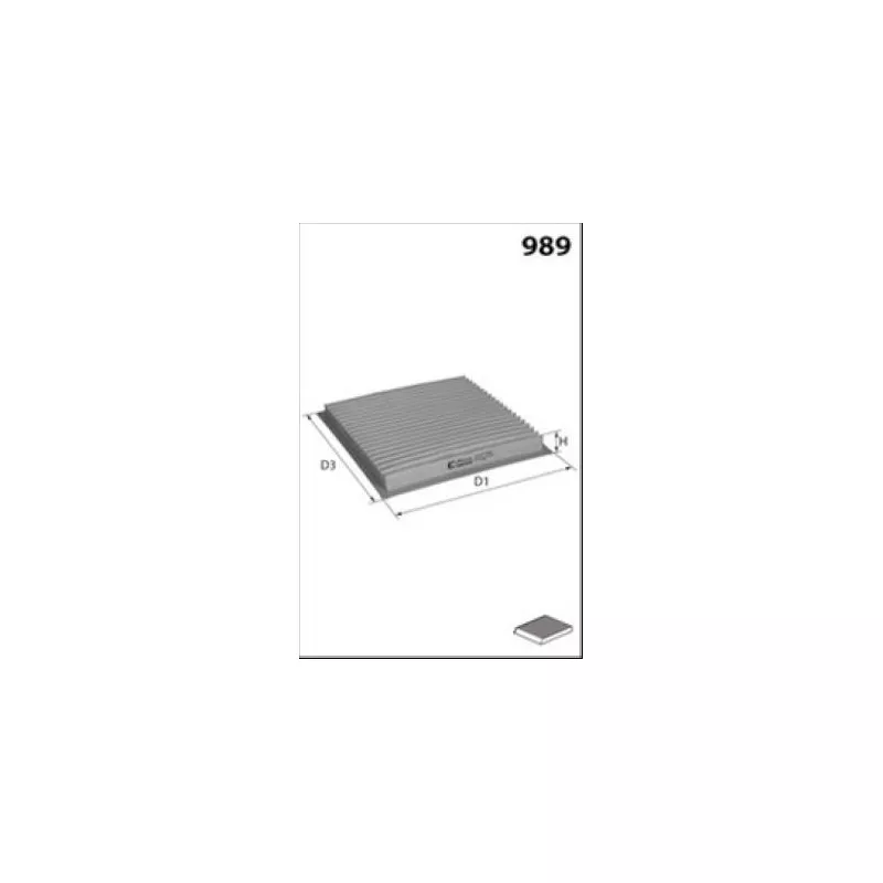 Filtre, air de l'habitacle MECAFILTER ELR7154 - Visuel 1