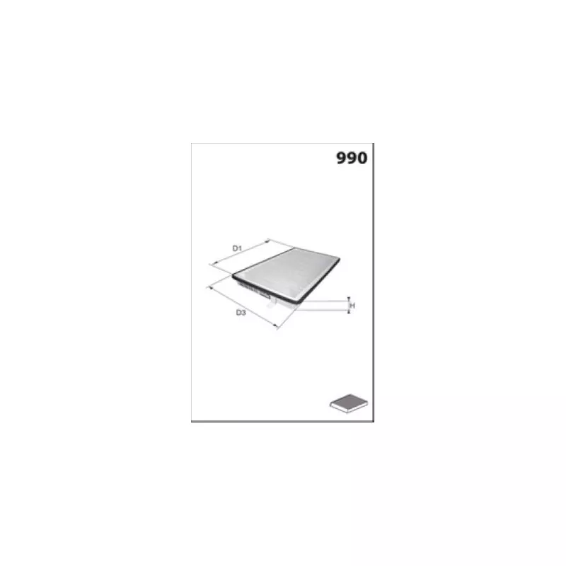 Filtre, air de l'habitacle MECAFILTER ELR7254 - Visuel 1