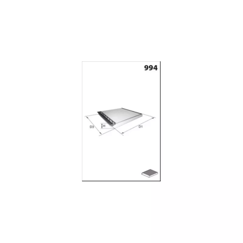 Filtre, air de l'habitacle MECAFILTER ELR7266 - Visuel 1