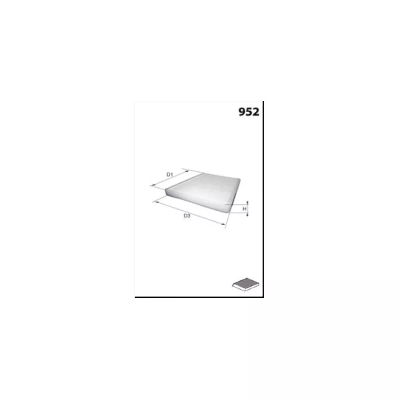 Filtre, air de l'habitacle MECAFILTER ELR7398 - Visuel 1