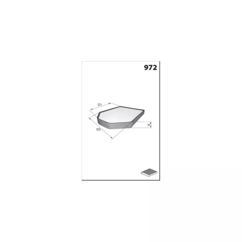 Filtre, air de l'habitacle MECAFILTER JLR7091 - Visuel 1