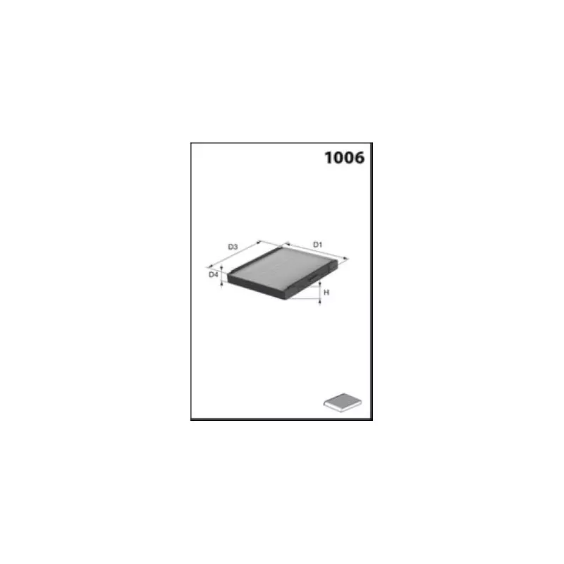 Filtre, air de l'habitacle MECAFILTER JLR7230 - Visuel 1