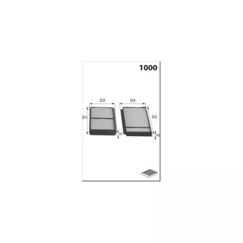 Filtre, air de l'habitacle MECAFILTER JLR7359 - Visuel 1