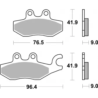 Jeu de 2 plaquettes de frein avant BREMBO 07060