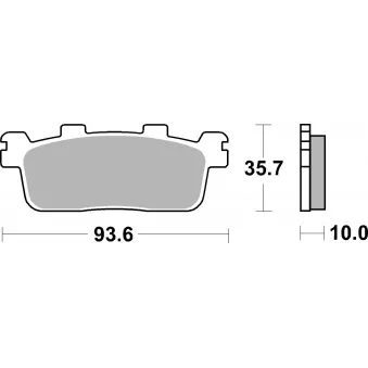 Jeu de 2 plaquettes de frein arrière BREMBO 07069