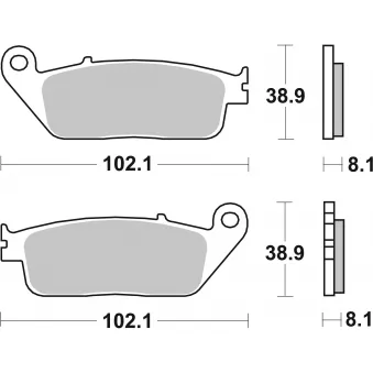Jeu de 2 plaquettes de frein avant BREMBO 07074XS