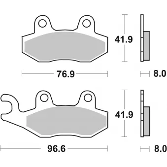 Jeu de 2 plaquettes de frein avant BREMBO 07076XS