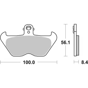 Jeu de 2 plaquettes de frein avant BREMBO 07BB24SA