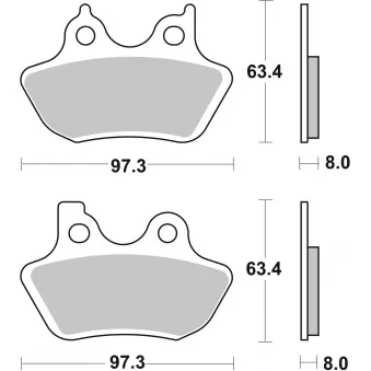 Jeu de 2 plaquettes de frein avant BREMBO 07HD16SA