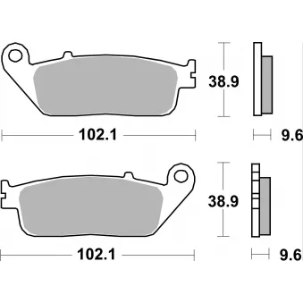 Jeu de 2 plaquettes de frein avant BREMBO 07HO41SA