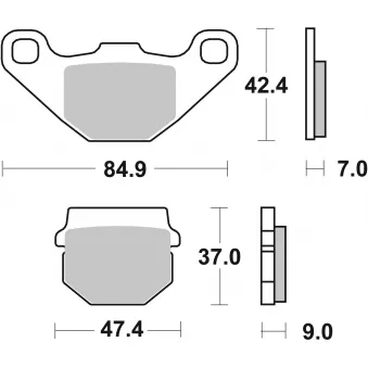 Jeu de 2 plaquettes de frein avant BREMBO 07KA0717