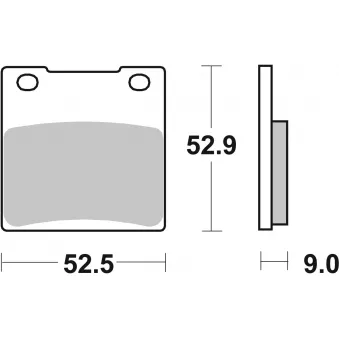 BREMBO 07KS0507 - Jeu de 2 plaquettes de frein avant