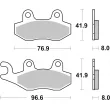 Jeu de 2 plaquettes de frein avant BREMBO [07SU12SP]