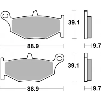 Jeu de 2 plaquettes de frein avant BREMBO 07SU32SP