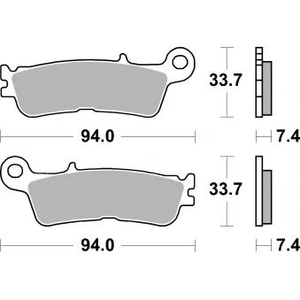 Jeu de 2 plaquettes de frein avant BREMBO 07YA55SD