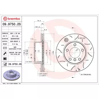 Jeu de 2 disques de frein avant BREMBO OEM 34116792215
