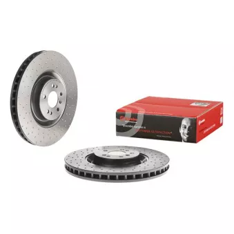 Jeu de 2 disques de frein avant BREMBO 09.C942.11 pour MERCEDES-BENZ CLASSE R R 63 AMG - 510cv