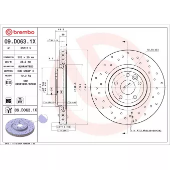 Jeu de 2 disques de frein avant BREMBO OEM T4N1801