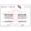 BREMBO P 23 115X - Jeu de 4 plaquettes de frein avant