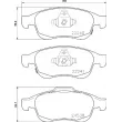 BREMBO P 23 165X - Jeu de 4 plaquettes de frein avant