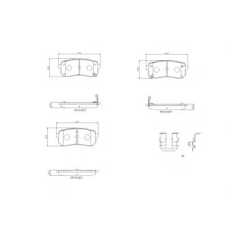 Jeu de 4 plaquettes de frein avant BREMBO OEM 583024HA30