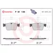 BREMBO P 61 135X - Jeu de 4 plaquettes de frein avant