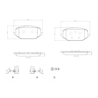 BREMBO P 61 142 - Jeu de 4 plaquettes de frein avant