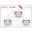 BREMBO P 83 066X - Jeu de 4 plaquettes de frein avant