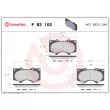 BREMBO P 83 102X - Jeu de 4 plaquettes de frein avant