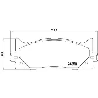 Jeu de 4 plaquettes de frein avant BREMBO OEM 0446506140