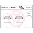 BREMBO P 85 121X - Jeu de 4 plaquettes de frein avant
