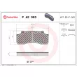 Jeu de 4 plaquettes de frein arrière BREMBO [P A2 003]