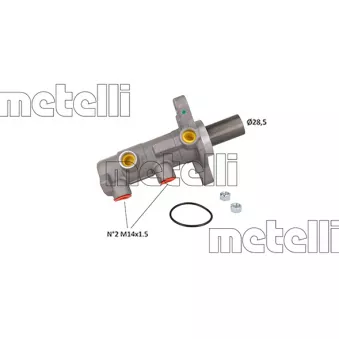 Maître-cylindre de frein METELLI 05-1283 pour FORD TRANSIT 2.2 TDCi [RWD] - 100cv