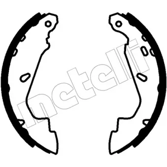 Jeu de mâchoires de frein METELLI [53-0790]