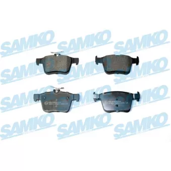 Jeu de 4 plaquettes de frein arrière SAMKO OEM 5Q0698451J