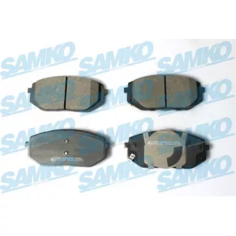 Jeu de 4 plaquettes de frein avant SAMKO 5SP2375 pour HYUNDAI TUCSON 1,6 CRDi - 136cv