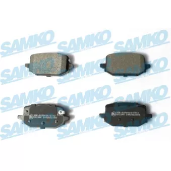 Jeu de 4 plaquettes de frein arrière SAMKO 5SP2388 pour NISSAN QASHQAI 1.3 DIG-T - 158cv