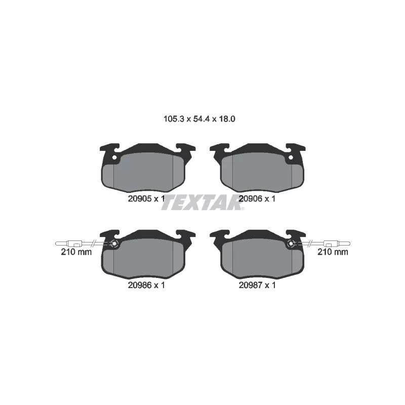 Kit de disques et plaquettes avant TEXTAR 2090506-0361-00 - Visuel 1