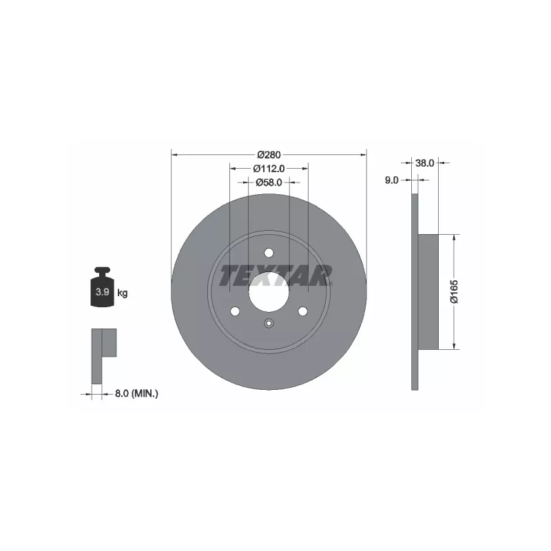 Kit de disques et plaquettes avant TEXTAR 2199901-0976-00 - Visuel 2