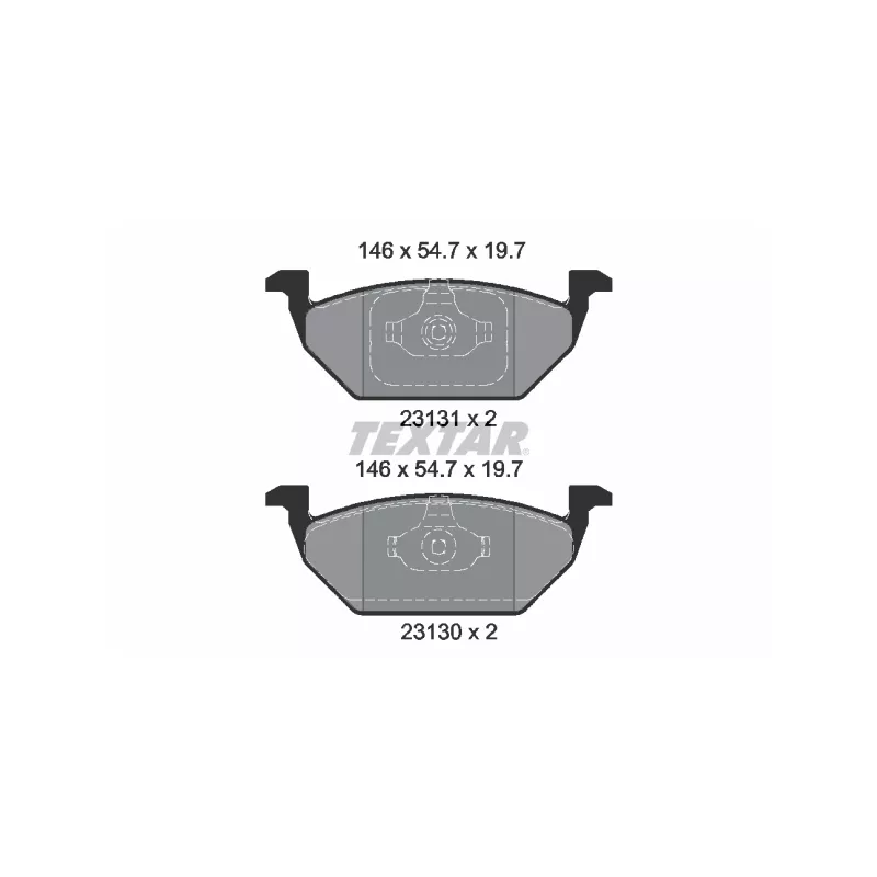 Kit de disques et plaquettes avant TEXTAR 2313001-2394-00 - Visuel 1