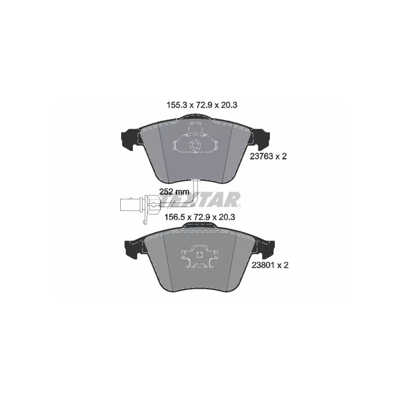 Kit de disques et plaquettes avant TEXTAR 2376302-0983-00 - Visuel 1