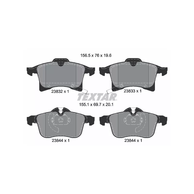 Kit de disques et plaquettes avant TEXTAR 2383201-0919-00 - Visuel 1