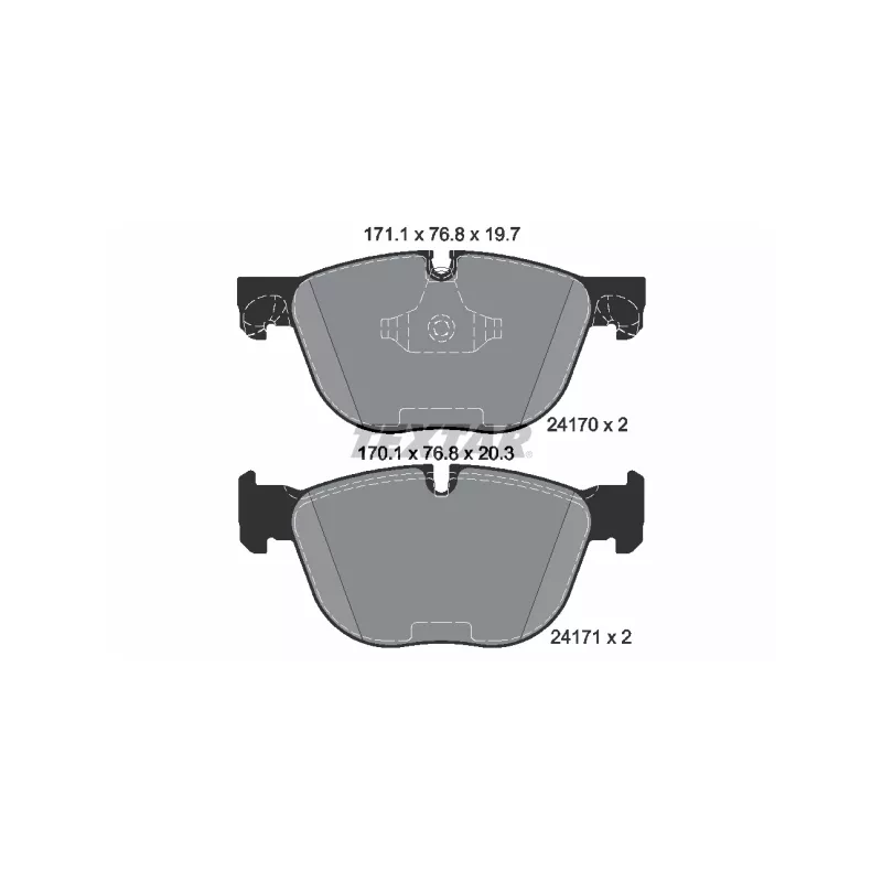 Kit de disques et plaquettes avant TEXTAR 2417001-1608-00 - Visuel 2