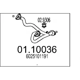Tuyau d'échappement MTS [01.10036]