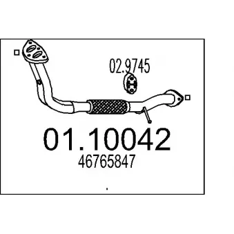 Tuyau d'échappement MTS [01.10042]