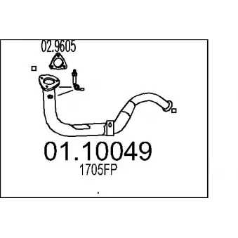 Tuyau d'échappement MTS [01.10049]