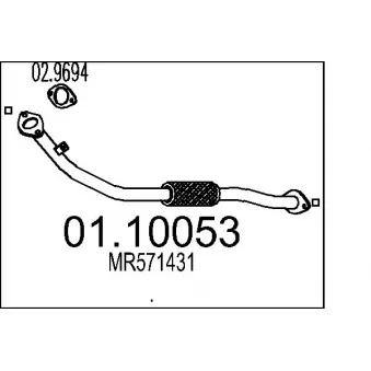 MTS 01.10053 - Tuyau d'échappement