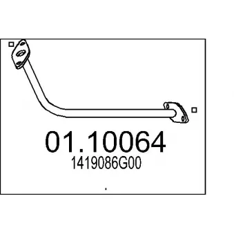 MTS 01.10064 - Tuyau d'échappement